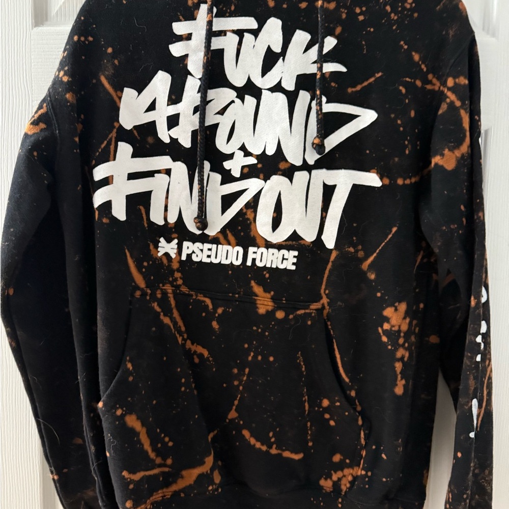 Black Bleach Psuedo hoodie F**** Around and Find Out